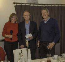 cheque presentation to Ramsey from President Elect Jane and Alan Folwell who gave the vote of thanks